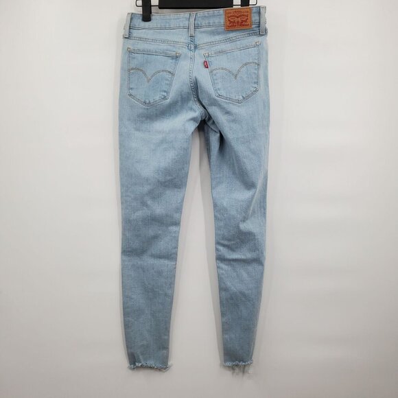 Levi's 711 Skinny Jeans Denim Pants Women Size 26 NWT Light Blue Wash Raw Hem - Picture 6 of 14